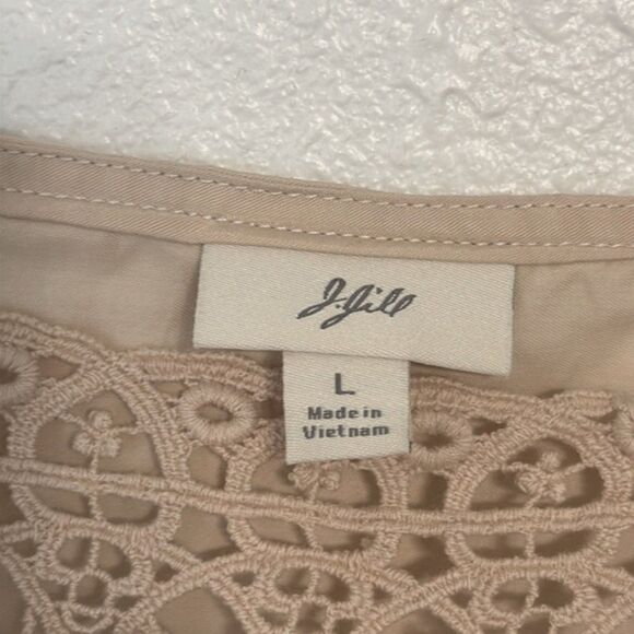 J. Jill Tank Top Crochet Pintuck Layer Transitional Womens Large Boho Beach - Picture 6 of 10